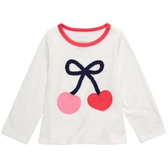 First Impressions Baby Girls Cherries-Print Cotton T-Shirt - Picture 1 of 1